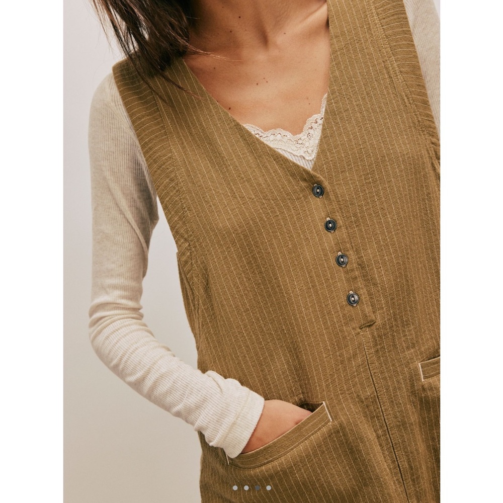 We the Free (Free People) Pinstripe Menswear Vest - Picture 4 of 5